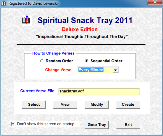 Spiritual Snack Tray Freeware 2011