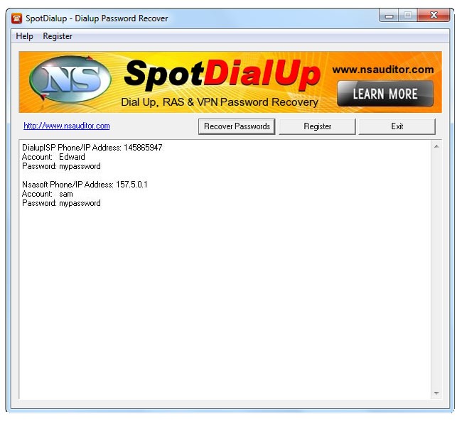 SpotDialup Password Recover 1.6