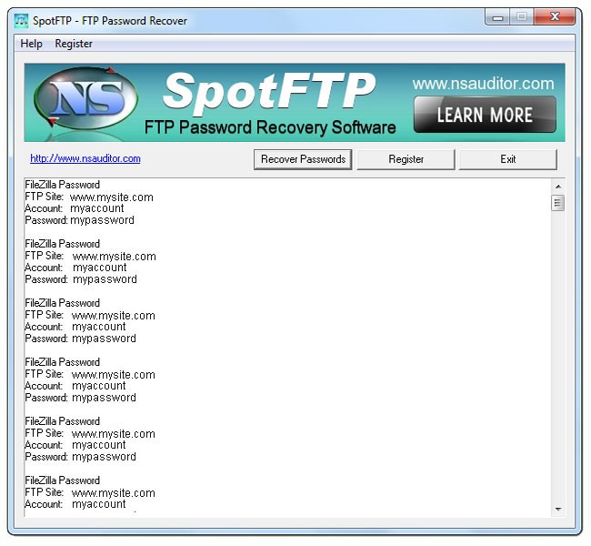 SpotFTP Password Recover 2.4.1