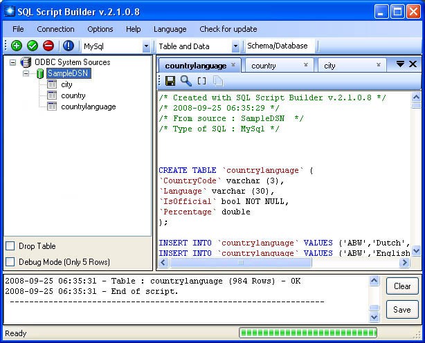 SQL Script Builder 2.1.0.28