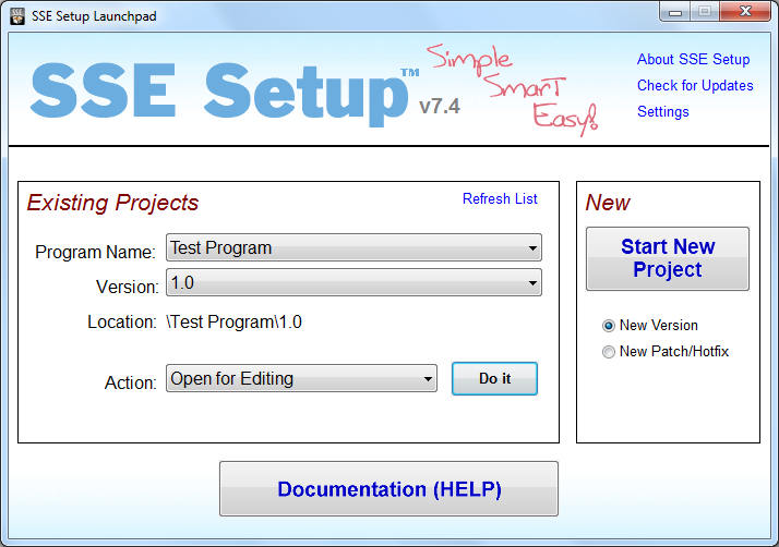 SSE Setup 7.4