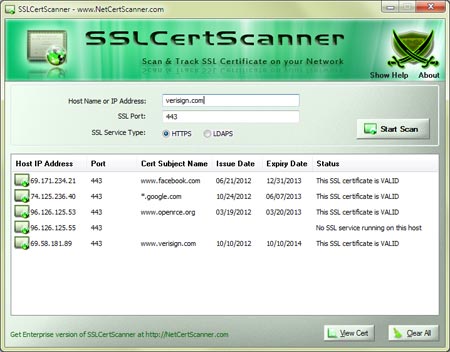 SSL Certificate Scanner 5.0