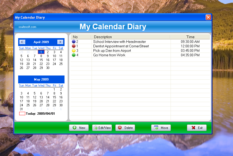 SSuite Office - My Calendar Diary Portable 1.0
