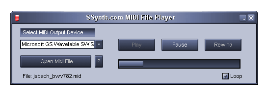 SSynth.com MIDI File Player 201.02
