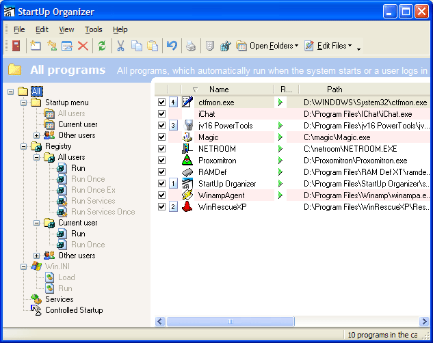 StartUp Organiser 1.6