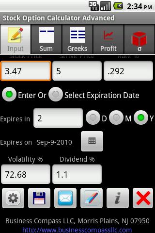 Stock Option Calculator Advanc 4.0