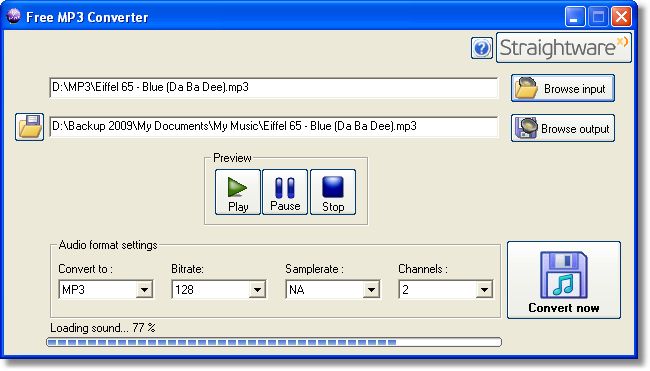 Straightware Free MP3 Converter 1.4