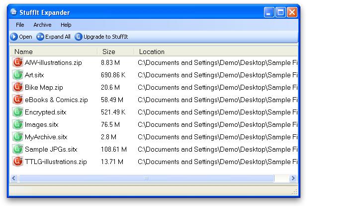StuffIt Expander Windows 2010