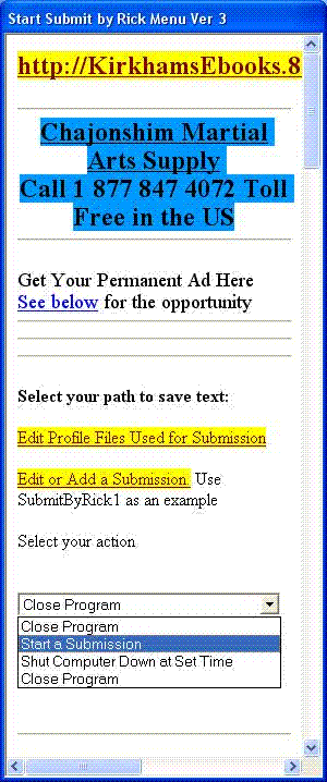 SubmitByRick Freeware Submission Program 4.0
