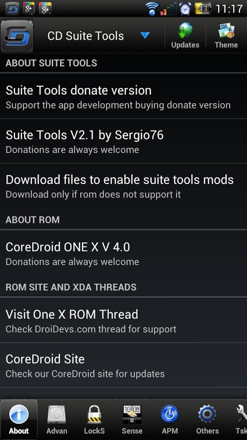 Suite Tools Varies with device