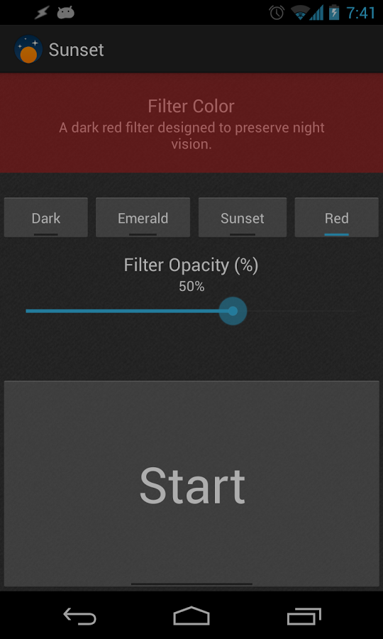 Sunset - Screen Filter 1.24