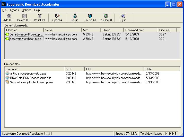 Supersonic Download Accelerator 5.2.0
