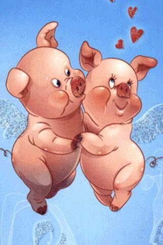 Sweet Pink Pigs In Love 1.3