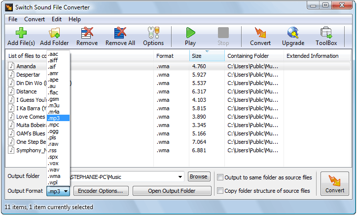Switch MP3 File Converter Software 4.27