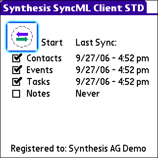 Synthesis SyncML Client STD for PalmOS 3.0.2.22
