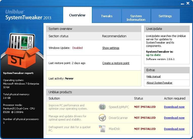 SystemTweaker 2013 2.0.7.0