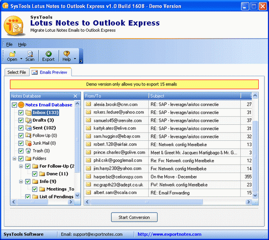 SysTools Lotus Notes to Outlook Express 3.0