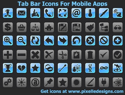 Tab Bar Icons For Mobile Apps 2013.1