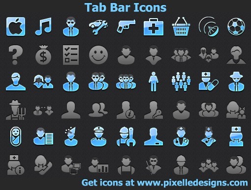Tab Bar Icons with Source Vector Files 2013
