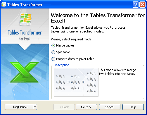 Tables Transformer for Excel 1.1.4