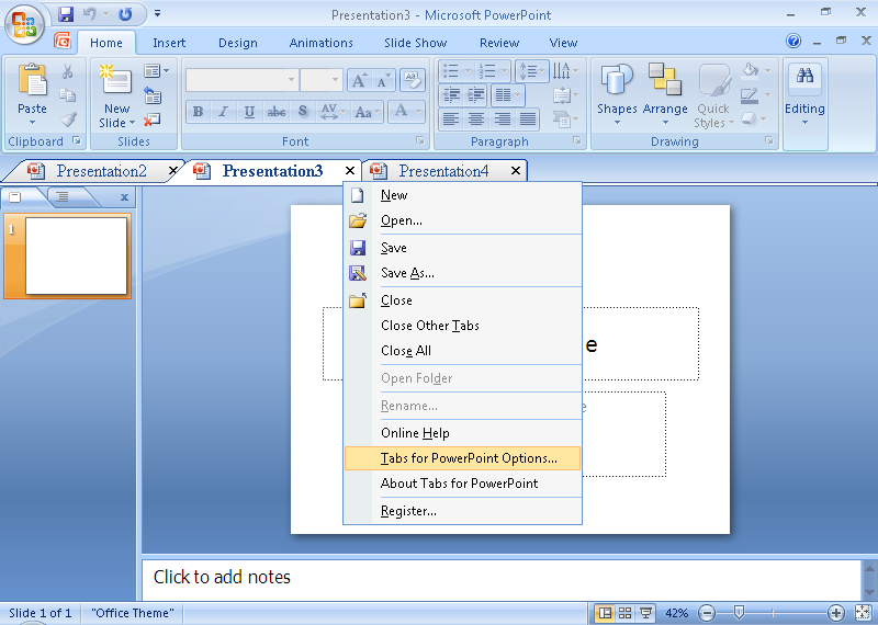 Tabs for PowerPoint 7.6
