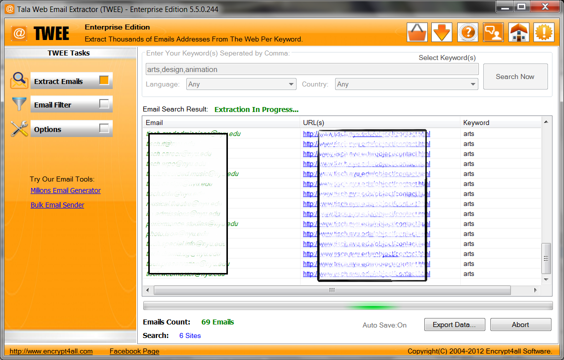 Tala Email Extractor Enterprise 4.6.9.142