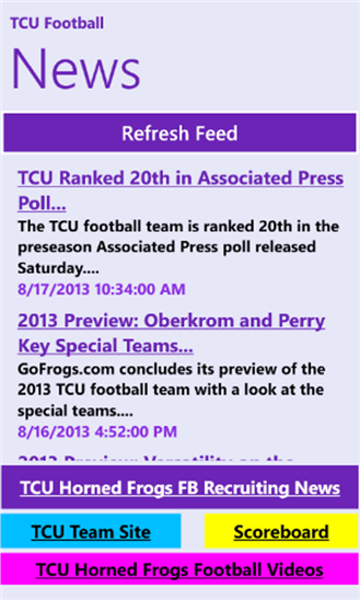 TCU Football News 1.1.0.0