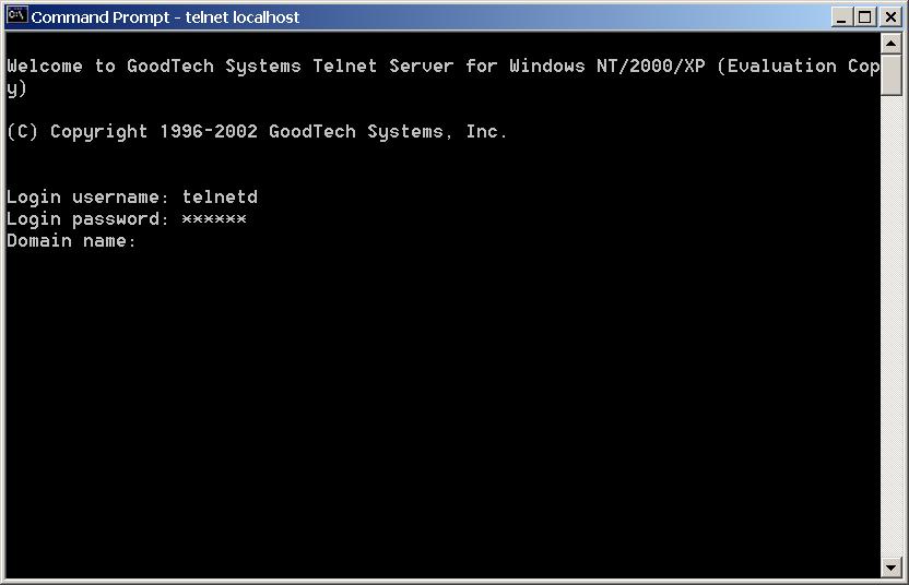 Telnet Server for Windows NT/2000/XP/2003 6.4