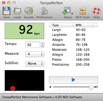 TempoPerfect Metronome for Mac Free 4.05