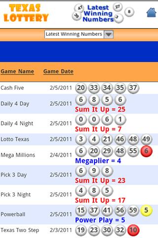 Texas Lottery Numbers 1.0.1