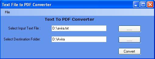 Text To PDF Creator 1.0