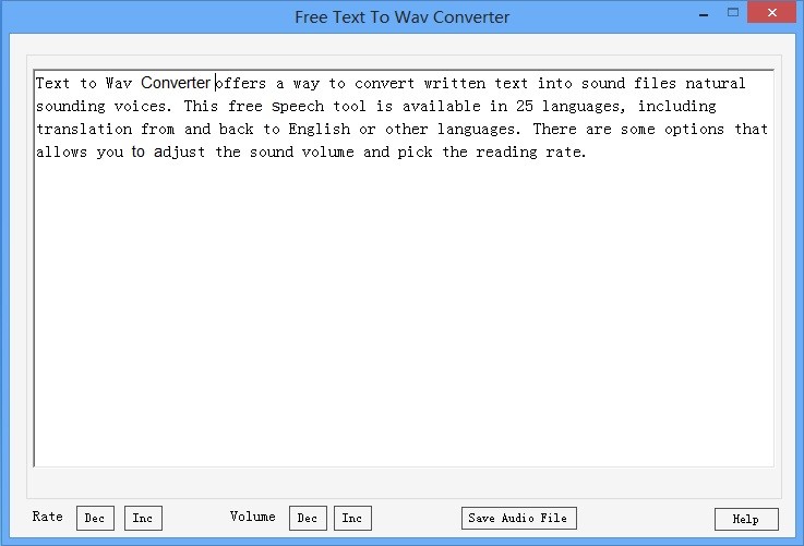 Text to Wav Converter 1.6.0