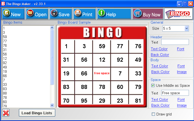 The Bingo Maker 6.0