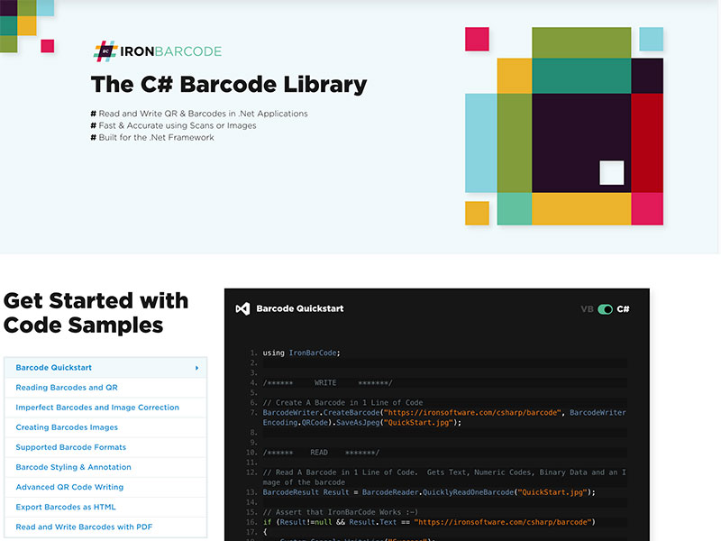 The C# Barcode Library 2023.1.11395