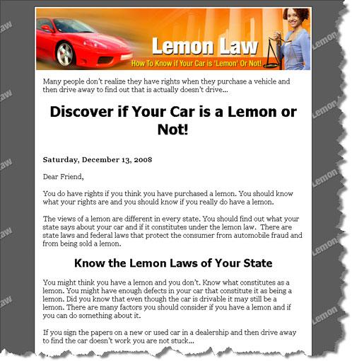 The Lemon Law 1.0