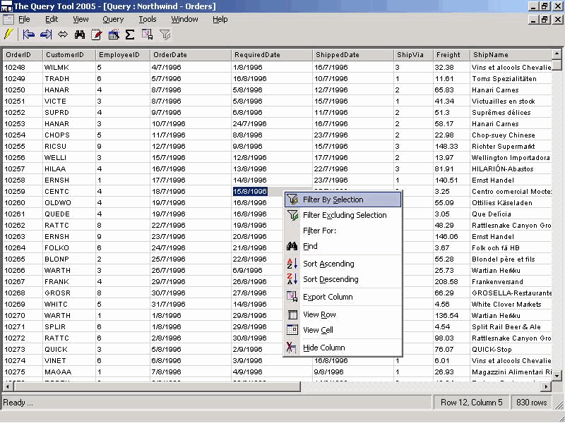 The Query Tool 2005 6.0.1