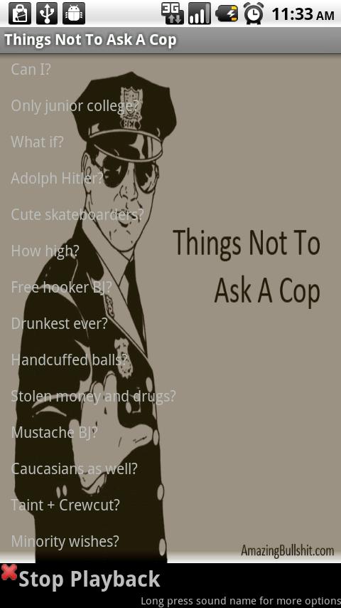 Things Not To Ask A Cop 1.2