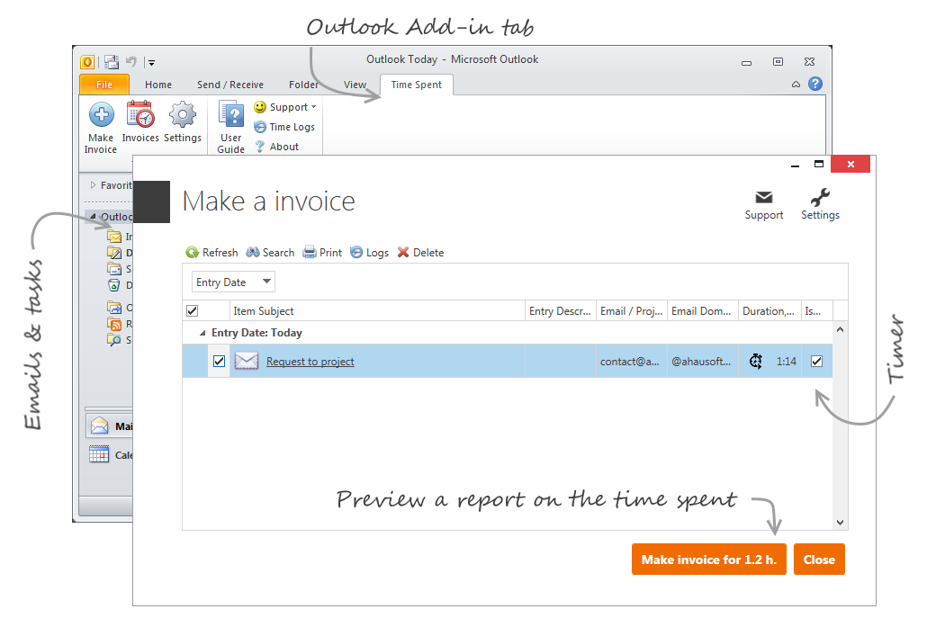 Time Spent Outlook Add In 0.9.0