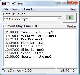 TimeChimes Automated Audio Player 2.00