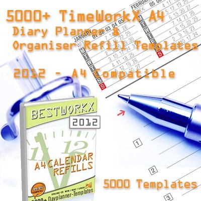 TimeWorkX Organiser Refill Templates A4 A4-UK-AU-2012 1.0