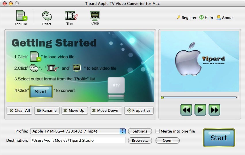 Tipard Apple TV Video Converter for Mac 3.1.20