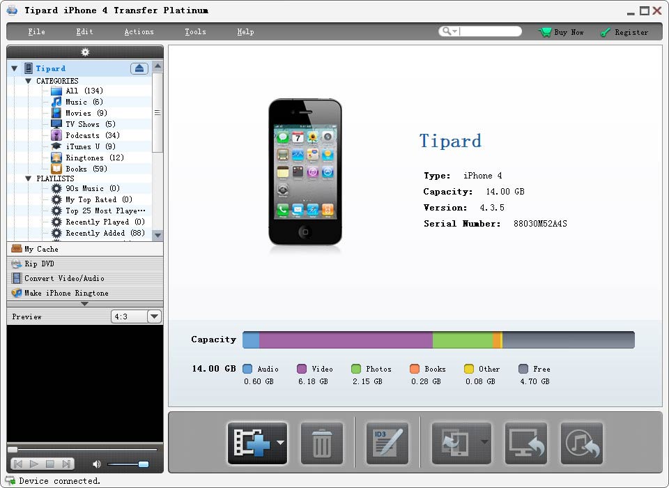 Tipard iPhone 4 Transfer Platinum 5.1.38