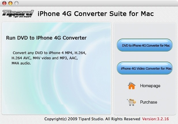Tipard iPhone 4G Converter Suite for Mac 3.2.16