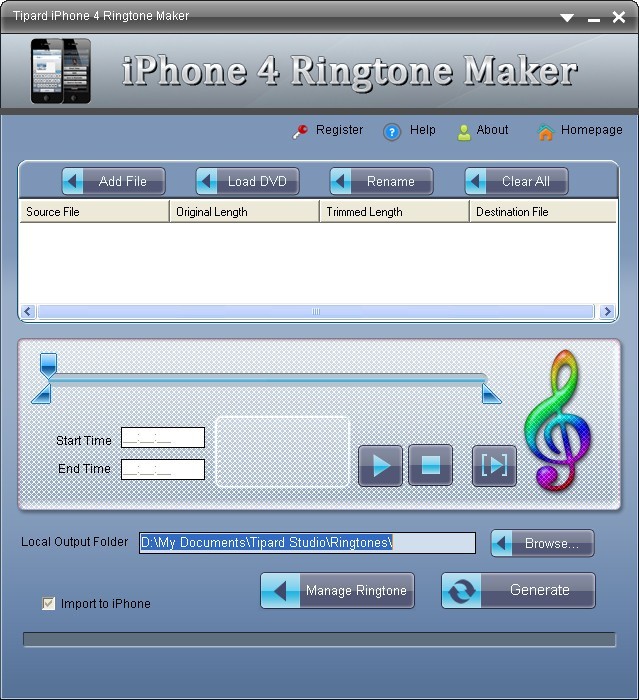 Tipard iPhone 4G Ringtone Maker 4.0.06