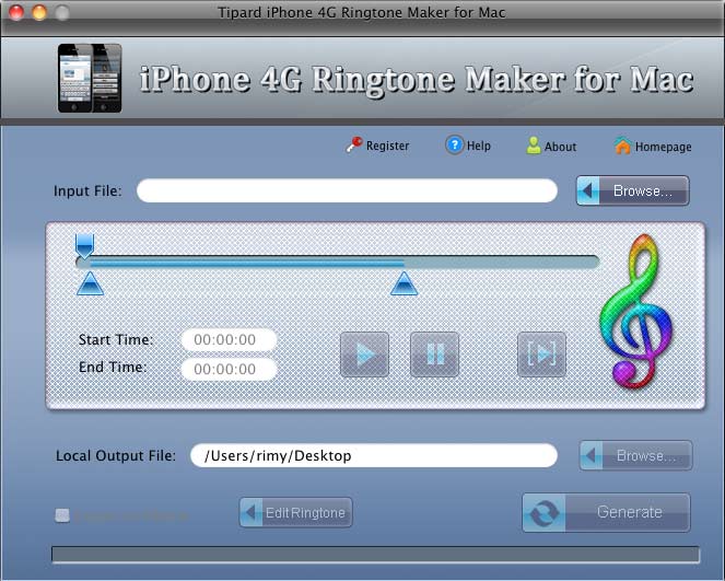 Tipard iPhone 4G Ringtone Maker for Mac 3.1.08