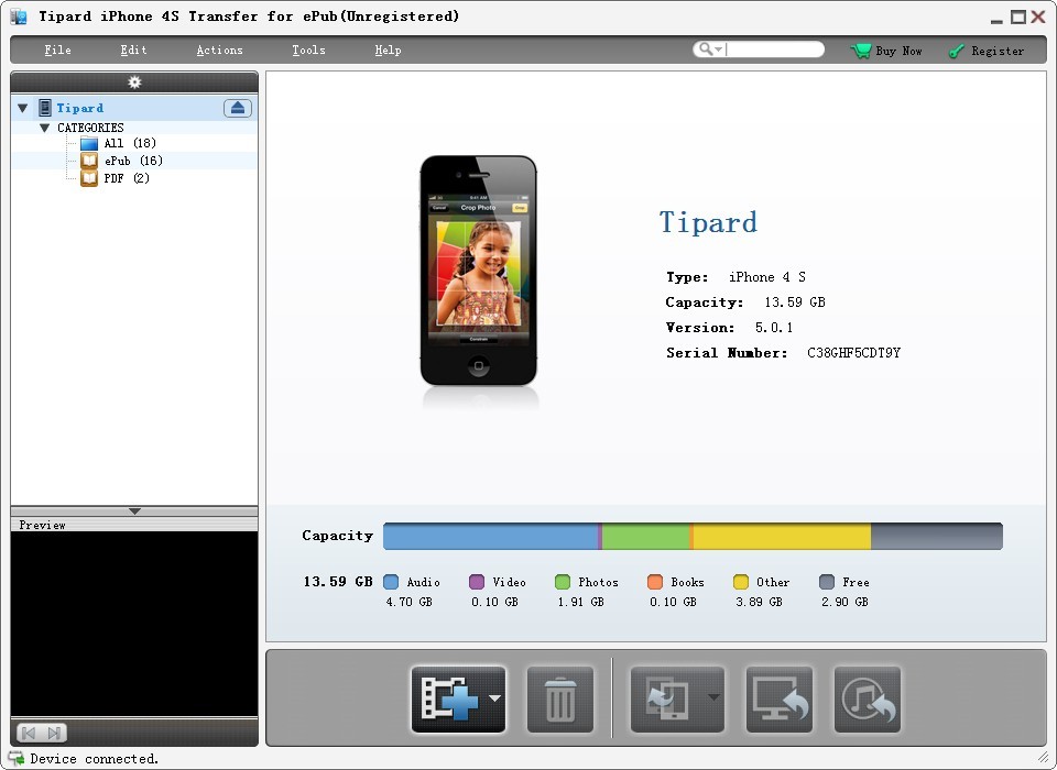 Tipard iPhone 4S Transfer for ePub 5.1.32