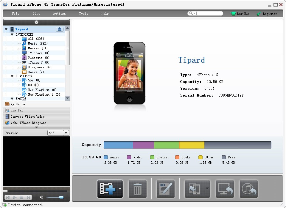 Tipard iPhone 4S Transfer Platinum 5.2.28