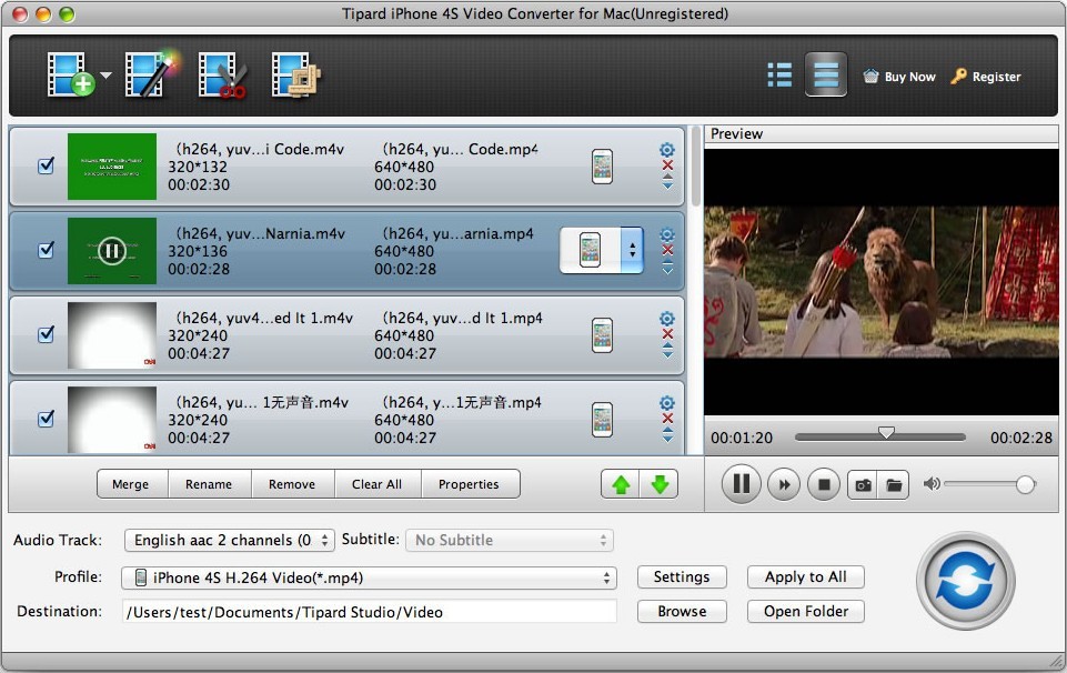 Tipard iPhone 4S Video Converter for Mac 3.6.12