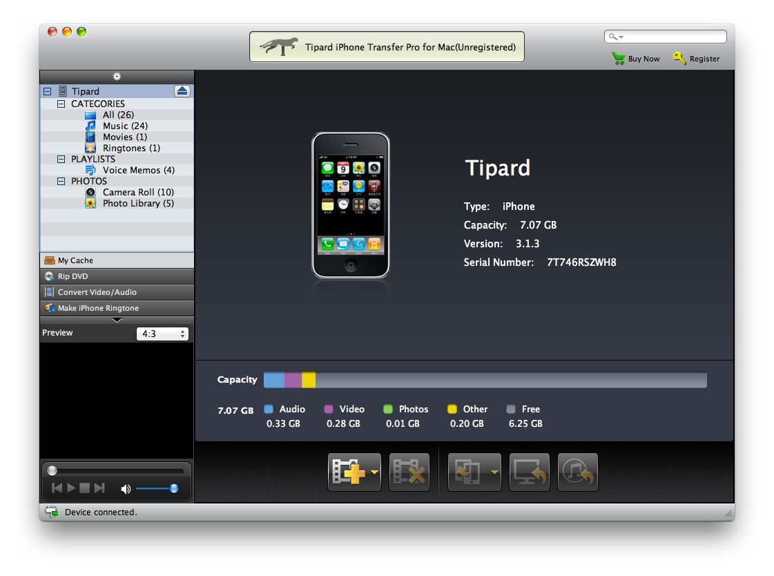 Tipard iPhone Transfer Pro for Mac 7.0.16