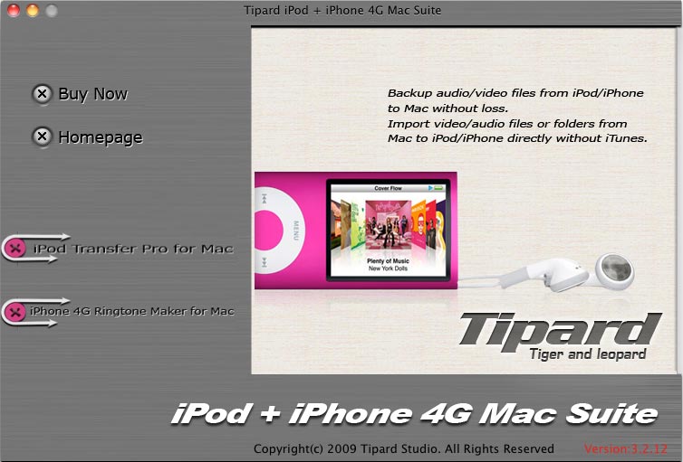 Tipard iPod + iPhone 4G Mac Suite 3.2.26